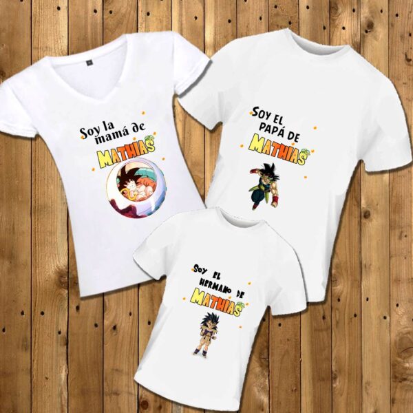 Camisetas personalizadas Familia Hermano Goku