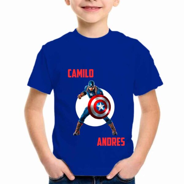 Camiseta Color Niño Capitan América