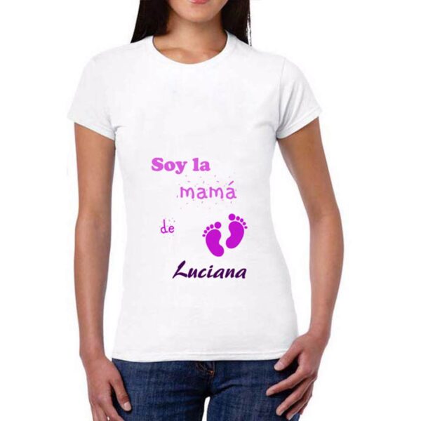 Camiseta para Mama con huellitas