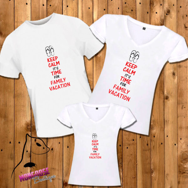 Camisetas para Vacaciones "KEEP CALM, Its time for vacation"
