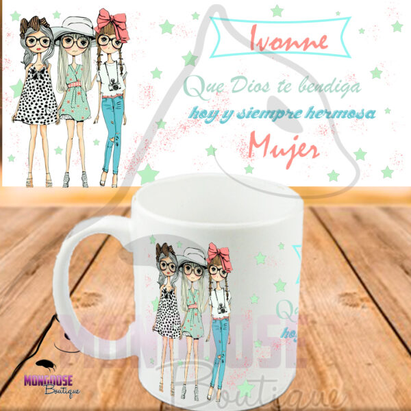 Mug "Que Dios te bendiga hoy y siempre, hermosa mujer"