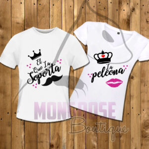 Camisetas Pareja La peleona y el que la soporta