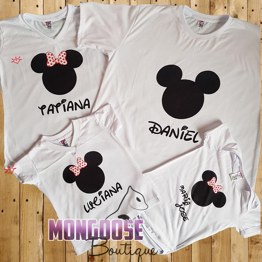 Camisetas Familia Silueta Mickey