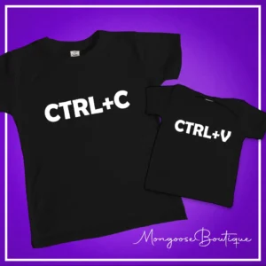 Camisetas Papá e Hijo "Ctrl C  +Ctrl V"