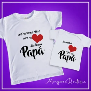 Camisetas Papá e Hijo "Me robé el corazón de mi papá"