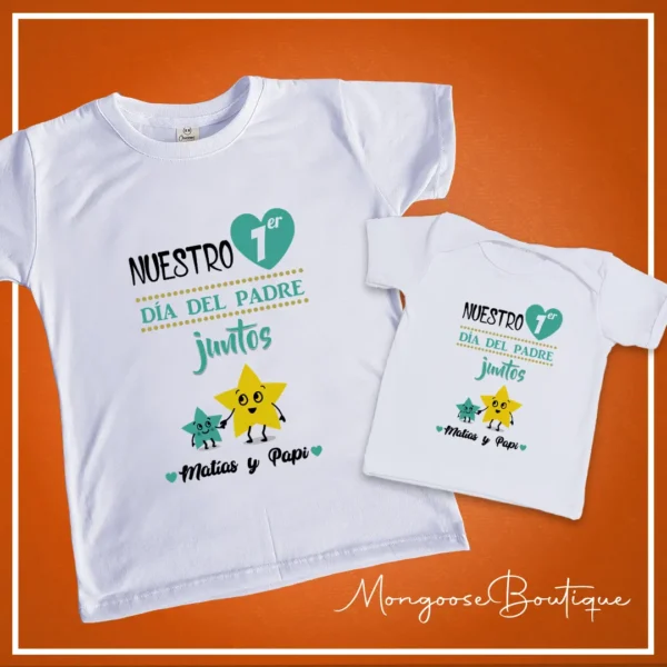 Camisetas "Nuestro 1er día del Padre Juntos"