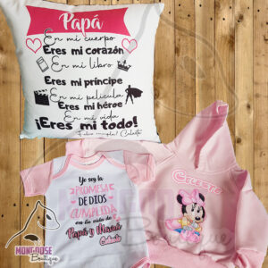 Combo Bebé Buzo + Body + Cojin 40x40