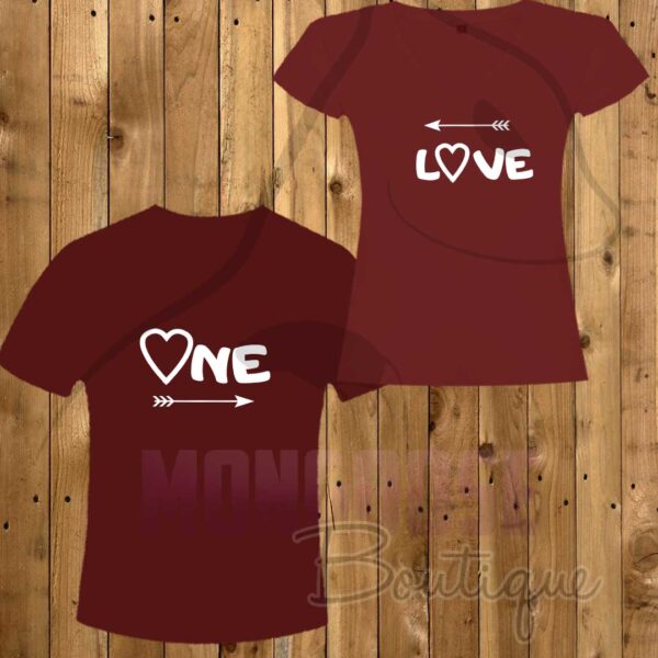 Camisetas Color Pareja "ONE LOVE"