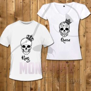 Camisetas Pareja Calaveras "KING & QUEEN"