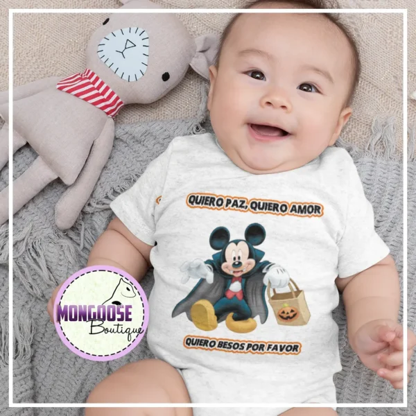 Body Halloween Mickey "... Quiero Besos por favor"
