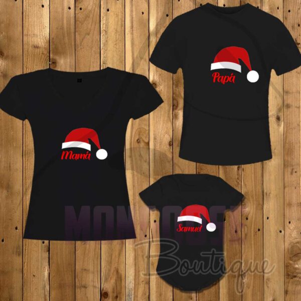 Camisetas Familia Navidad Gorro Santa
