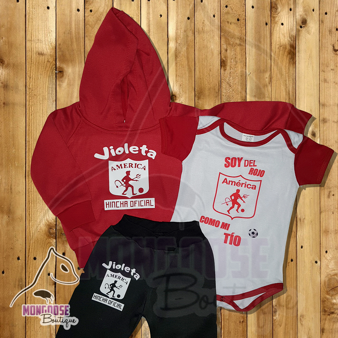 Combo Bebé America Body + Buzo + Pantalon