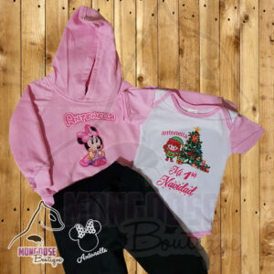 Combo Rosado Body + Buzo + Pantalon para bebé hasta talla 12 18 meses