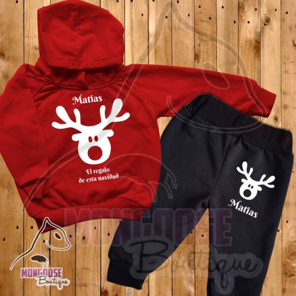 Combo Navidad Reno Buzo + Pantalón