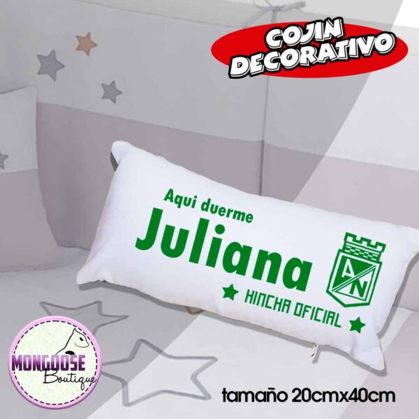 Cojin Blanco 20cm x 40cm "Hincha Oficial Nacional"