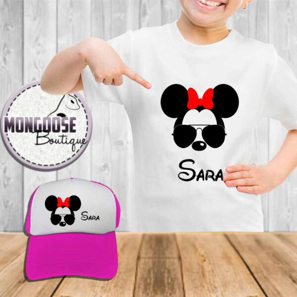 Combo Camiseta Gorra Minnie Lentes