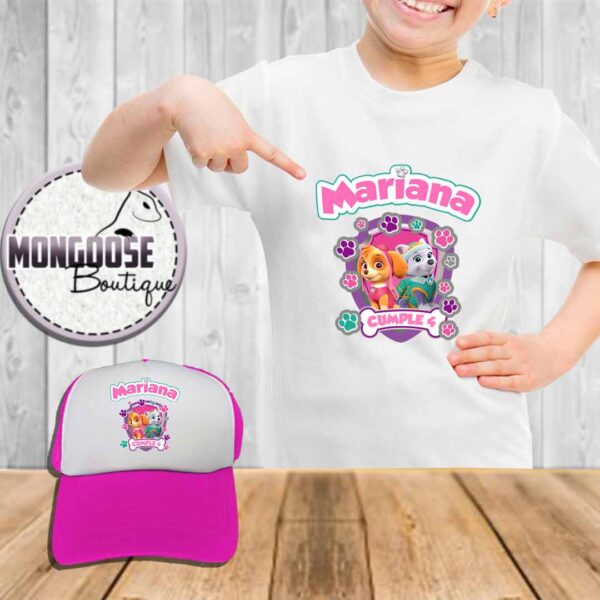 Combo Camiseta Gorra PawPatrol Niña