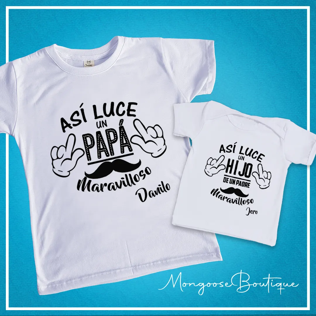 Combo Bebé "Así luce un PAPÁ maravilloso"