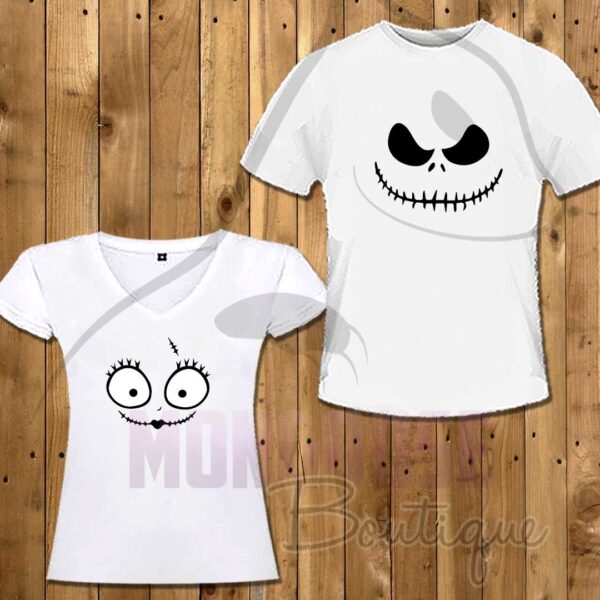 Camisetas Blancas Pareja "Sally & Jack"