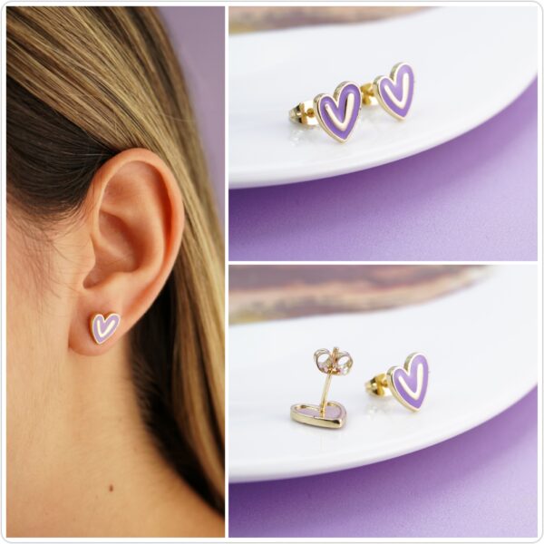 Topos Corazones Morados - Imagen 2