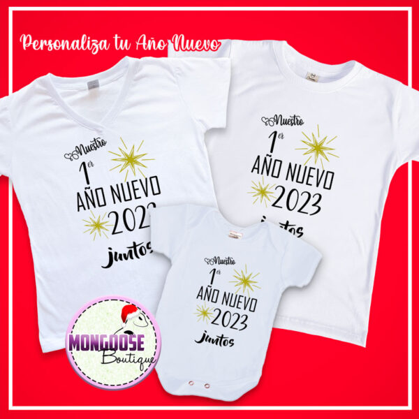 Camisetas "Nuestro Primer Año Nuevo Juntos"