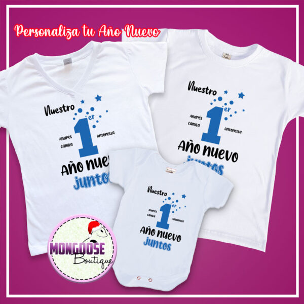 Camisetas "Nuestro Primer Año Nuevo Juntos"
