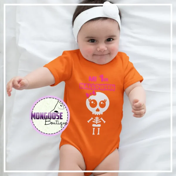 Body color 1er Halloween Esqueleto Niña - Imagen 2