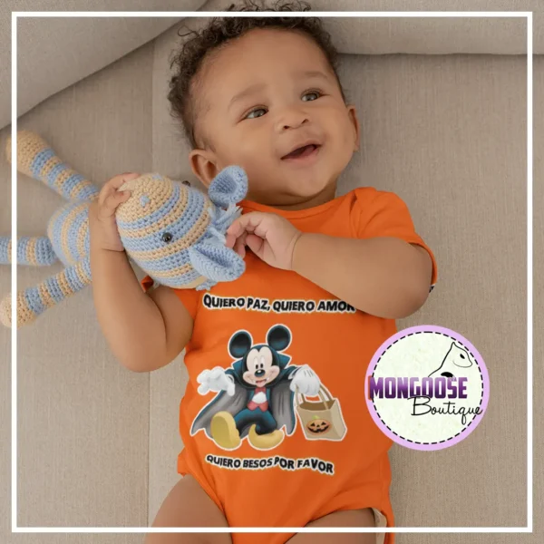 Body color Halloween Mickey "... Quiero Besos por favor"