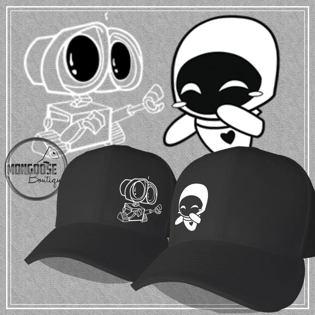 Gorras Negras Pareja "Wall-e & EVA"