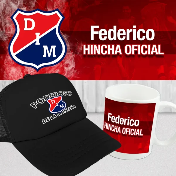 Combo Mug + Gorra Equipos Ind Medellin