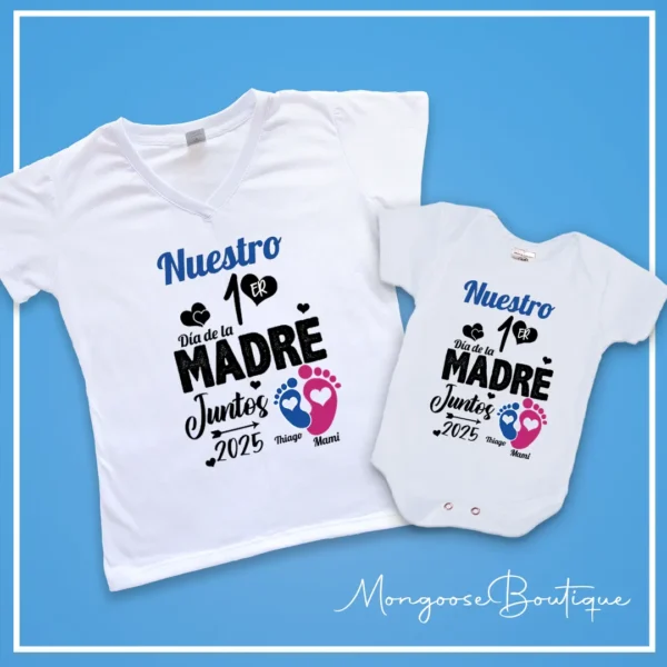 Combo "Nuestro 1er dia de la madre" Huellas Niño