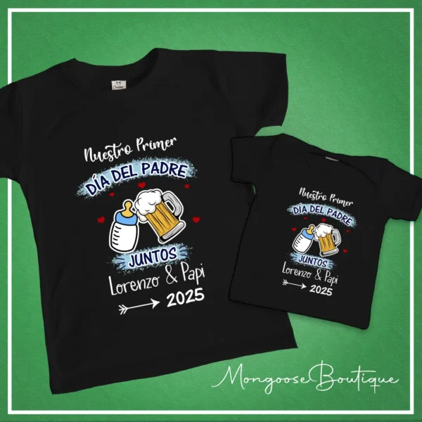 Combo Bebé "Nuestro Primer Día del Padre" Cerveza Negras
