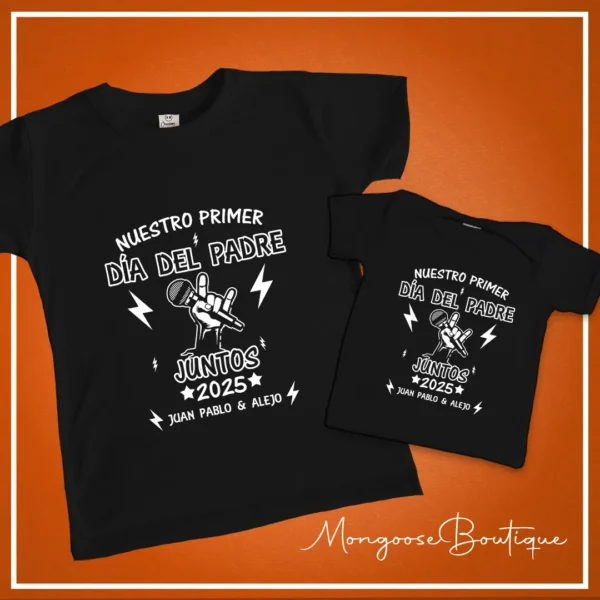 Combo Bebé "Nuestro Primer Día del Padre" Rockstar
