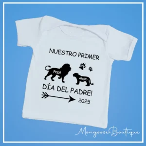 Camiseta Bebé "Primer Día del Padre" Leones
