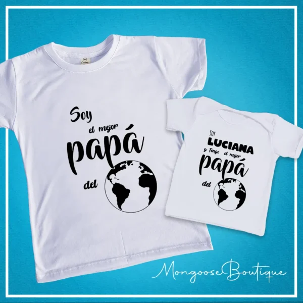 Combo Blancas "Mejor Papá del mundo"