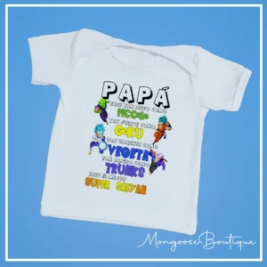 Camiseta Bebé "Papá eres el mejor SUPER SAIYAN"