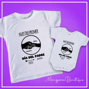 Combo Bebé "Primer Dia del padre" Puños blancas